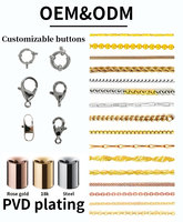 Custom 316L Stainless Steel Rope Chain Necklaces Wholesale PVD 18K Gold Plated Waterproof Non-tarnish Men Women Gift