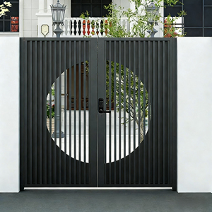 Puerta Exterior de Aluminio, Puerta Metálica de Seguridad Residencial, Puerta Individual Personalizable para Patio Trasero - Product Image 3