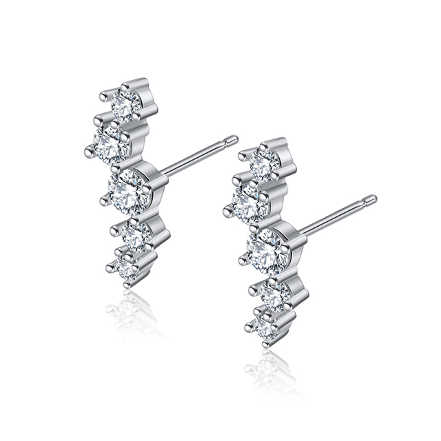 RINNTIN EQE08 New Style Jewelry 925 Sterling Silver Ear Cuff Crawler for Women Teen Girls