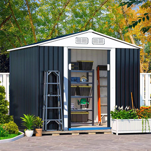 Casetta da Giardino <span class=keywords><strong>in</strong></span> Metallo per Esterni, Impermeabile, <span class=keywords><strong>in</strong></span> Acciaio Zincato, per <span class=keywords><strong>Attrezzi</strong></span> e Biciclette - Product Image 1