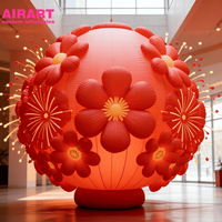Structure gonflable DIY en forme de nœud chinois coloré, boutons chinois géants gonflables sur mesure pour décoration au sol