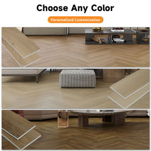 أرضيات باركيه SPC بنمط متعرج سُمك 6.5 مم، مقاومة للماء والحريق، سادة داخلية بنظام تركيب النقر للمستشفيات والفنادق والمدارس - Product Image 5