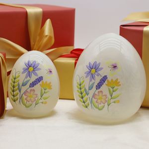 Spring 2024 New Easter Decorative 9*11.5cm Glass Ball with LED <b>Light</b> Table Decoration DIY Glass Ball - Product Image 1