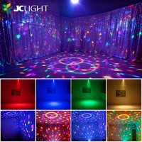 Boule magique LED UV 3 en 1 RGB, lumière de fête, discothèque, mini club, KTV, télécommande, boules magiques changeantes de couleur