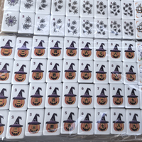 Juego de Mahjong Americano de Lujo Ghost Tiles Hanukkah, 160 Fichas de Acrílico Grabadas con Diseño de Menorah y Dreidel Judíos, Regalo Profesional para Juegos