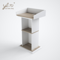 Mobilier universitaire avec pupitre en bois moderne chaire d'église et podium des enseignants table de discours adaptée aux écoles
