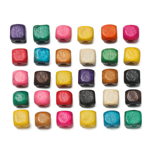 Square Wooden <b>Beads</b> Loose Solid Wood 6mm For Bracelet Making DIY Jewelry Crafting Accessories Multicolor <b>Set</b> - Product Image 5