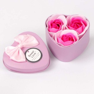 Sapone Profumato Realistico Fatto a Mano, Fiori di Sapone a Forma di Cuore, Rosa in Confezione Regalo per Matrimoni e San Valentino - Product Image 3