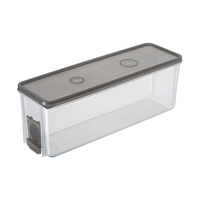 Récipient de stockage rectangulaire pour céréales de cuisine Boîte de stockage pour pâtes italiennes Boîte à nouilles quantitative en plastique
