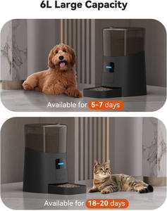 Suministros para Mascotas, Comedero Automático para Gatos de 6L, Comedero Automático para Perros con WiFi, Dispensador de Comida para Gatos con Sensor de Comida Baja y Grabador de Voz - Product Image 2
