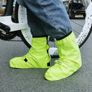 ESLNF Housses de chaussures antidérapantes et réfléchissantes - Protection haute tube imperméable et réutilisable <span class=keywords><strong>pour</strong></span> vélo, moto, aventures en plein air - Product Image 3