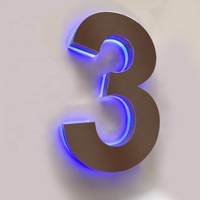 Numéros LED personnalisés Carrey Sign, numéros lumineux pour hôtel, entreprise, bâtiment, numéros de maison éclairés par LED