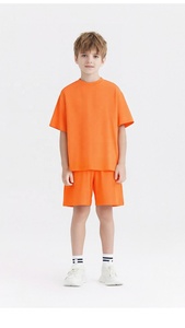 275 GSM 100% Short en coton, Short pour garçonShort avec logo personnalisé Short ample et décontracté à cordon Pantalon Impression bouffante Motif en relief - Product Image 4