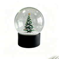 Dôme de Neige en Résine à Faire Soi-Même avec Base, Diamètre 120 mm, Globe d'Eau Écologique Peint à la Main