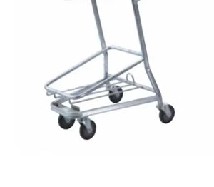 GẤP LƯỚI mua sắm giỏ hàng với 4 ''pu bánh xe không thấm nước & kẽm mạ cho trong nhà/ngoài trời sử dụng - Product Image 4