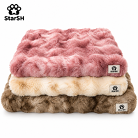 Lit pour chien en fausse fourrure de lapin de luxe, tapis pour animaux de compagnie doux et chaud, lavable, coussin épais en éponge, lit pour chat pour chiens de petite, moyenne et grande taille, OEM