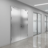 Puertas Cortafuego de Acero Inoxidable SS304 SS316 de Diseño Moderno Yonking para Interiores y Exteriores, Comerciales, Industriales y Hospitalarias
