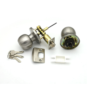 ชุดลูกบิดประตูทางเข้าทำจากไม้,ล็อกกุญแจลูกบิดมือจับทรงกระบอกทำจากสเตนเลสสตีล201/304 - Product Image 6