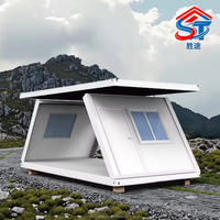 Casa Prefabricada Plegable Tipo Z de 20 Pies, Panel Sándwich Aislado, Resistente al Viento y Nieve, Casa Pequeña para Exteriores, Oficina, Hotel, Personalizable