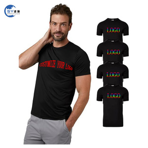 T-Shirt Nera Oversize <span class=keywords><strong>Personalizzata</strong></span> con Logo, Maglietta Pesante da Uomo 100% Cotone, <span class=keywords><strong>Stampa</strong></span> <span class=keywords><strong>Personalizzata</strong></span> - Product Image 1