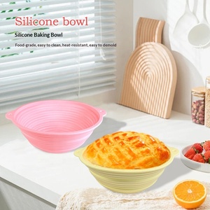 <b>Silicone</b> Fermentation Basket & Round <b>Baking</b> Bowl for Household Oven High Temperature <b>Baking</b> Eco-Friendly Non-Toxic Reusable - Product Image 1