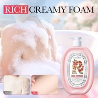 SADOER Lotion de Bain Rajeunissante Parfum Rose Marque Privée, Gel Douche Grande Capacité Parfum Floral Végétal