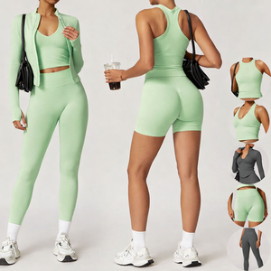 Giacca da Allenamento con Zip da <span class=keywords><strong>Donna</strong></span> OEM ODM Effetto Nudo, Tuta da Yoga a Maniche Lunghe Slim Fit <span class=keywords><strong>per</strong></span> <span class=keywords><strong>Palestra</strong></span> e Fitness - Product Image 6