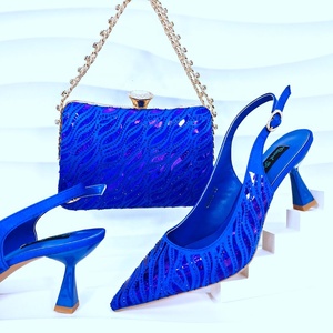 Mode fête italien chaussure sac ensemble dames chaussure avec sac assorti ensemble 2024 chaussures de créateur femmes <span class=keywords><strong>luxe</strong></span> 2024 nigérian fête pompes - Product Image 3