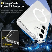 Pour Samsung S26 S25 FE S24 FE S25 S24 Ultra Plus étui clair magnétique sans fil charge Protection contre les chutes Anti jaunissement étui mince
