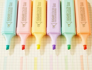 Marcadores <span class=keywords><strong>Pastel</strong></span> Candy, Juego de 6 Rotuladores para Tomar Notas y Resaltar en Diarios - Product Image 3