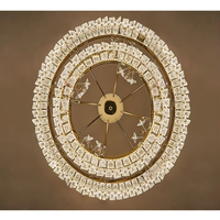 Le lustre en cristal moderne populaire a mené l'éclairage accrochant de luxe pour la maison de villa