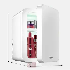 Leiling — Mini réfrigérateur à cosmétiques pour la maison, 6 à 10l, pour le maquillage, avec miroir lumineux LED, nouveauté 2021