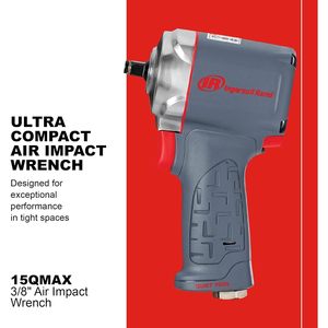 Llave de Impacto Neumática Ingersoll Rand 15QMAX de 3/8 Pulgadas, Herramienta Silenciosa Ultracompacta con 475 Libras-Pulgadas de Torque - Product Image 2