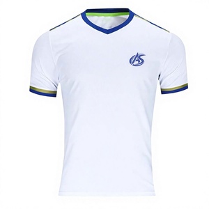 เสื้อฟุตบอลพิมพ์โลโก้ตามสั่ง คุณภาพสูง บริการ OEM เสื้อฟุตบอลสีพื้น - Product Image 1