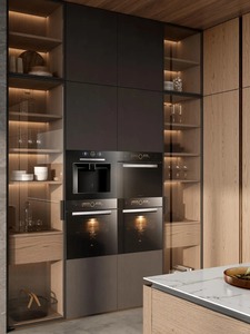 Mueble de Cocina Moderno de Roble con Puertas de Madera Maciza y Superficie Fácil de Limpiar para Uso Público - Product Image 2