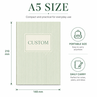 Carnet à couverture rigide rayé personnalisé A5 avec impression de logo, 80 feuilles lignées, pour cadeau d'entreprise, fournitures scolaires