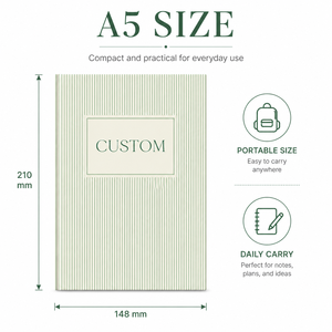 <span class=keywords><strong>Quaderno</strong></span> Personalizzato <span class=keywords><strong>a</strong></span> <span class=keywords><strong>Righe</strong></span> con Copertina Rigida <span class=keywords><strong>A5</strong></span>, Stampa Logo, 80 Fogli <span class=keywords><strong>a</strong></span> <span class=keywords><strong>Righe</strong></span>, per Regali Aziendali e Forniture Scolastiche - Product Image 2