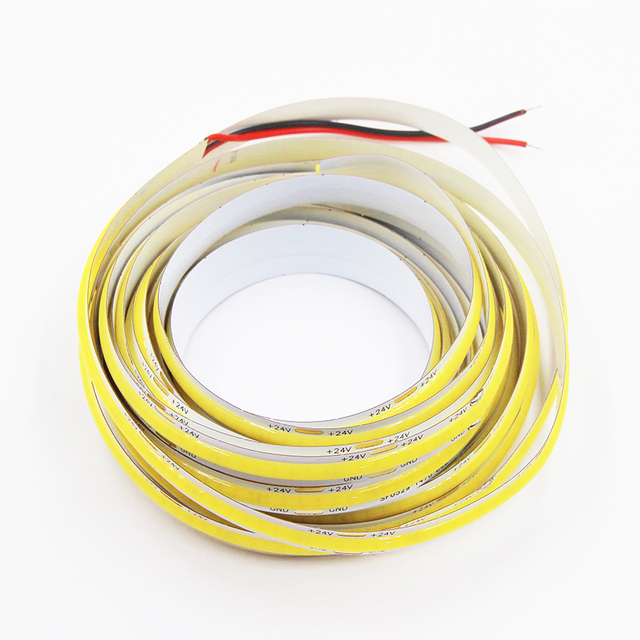 Smart Home Decorative Backlight KNX DALI Loxone PWM 24V CRI90 LED Tape Warm White 2700K 3000K 320LED/m COB Flexible Led Strip