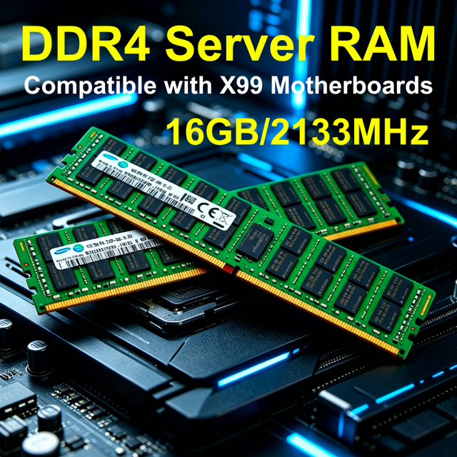 Used Desktop ECC DDR4 2133MHz 16gb RAM for PC X99 Server 16GB Memory Modules DDR4 RAM