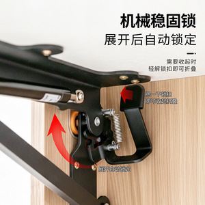Betoci Floating Wall Mounted Folding Table Support <b>Frame</b> Carbon Steel Space Saving Hardware Accessory - Product Image 5
