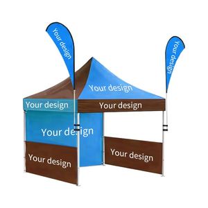 Tente pliante publicitaire pop-up 3x3 personnalisée, imperméable et portable pour salon professionnel - Vente en gros - Product Image 1