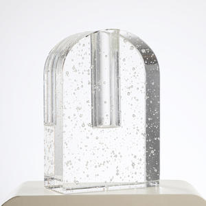 Texture de qualité supérieure <span class=keywords><strong>d</strong></span>écoration de la maison Vases en <span class=keywords><strong>cristal</strong></span> Bubble Arch vases <span class=keywords><strong>Verre</strong></span> de luxe léger artisanat <span class=keywords><strong>cristal</strong></span> en gros - Product Image 5