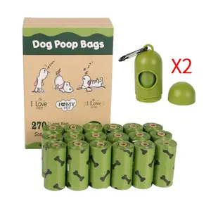 New Eco Friendly Biodegradable Poo Bag Whole Sale Factory with Poop Bag Holder and Dog Bowl Set for Pet Traveling