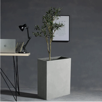 Moule en ciment de forme elliptique pour pots de fleurs, design nordique moderne, durable, respirant, pot de fleurs pour jardin et bureau