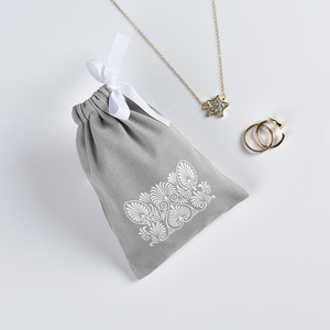 ถุงผ้าแคนวาสพิมพ์โลโก้ตามสั่งสำหรับบรรจุภัณฑ์เครื่องประดับ - Product Image 6