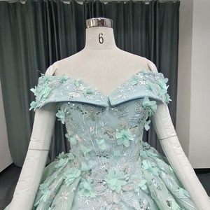 Robes de Quinceañera vert sauge brillantes Lsany255 avec appliques en dentelle, robe de Sweet 16, robe de princesse pour fête, grandes tailles Jancember - Product Image 4