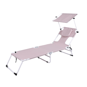 Tumbona Plegable Moderna para Exteriores con Toldo, Portátil y Resistente para Uso en Patio - Product Image 1