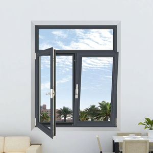 Fenêtres à battants en aluminium à cadre mince, à rupture de pont thermique, à ouverture vers l'intérieur, design moderne personnalisé, pour projets et vente en gros - Product Image 1