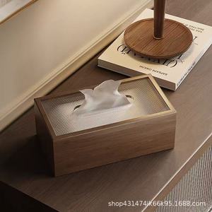 กล่องใส่กระดาษทิชชูแบบจีนทำจากไม้สำหรับห้องนั่งเล่นและห้องรับประทานอาหารในโรงแรม กล่องใส่กระดาษเช็ดปากบนเคาน์เตอร์ห้องน้ำแบบไม้ - Product Image 3