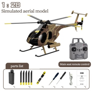Helicóptero RC C189 Bird MD500, Escala 1:28, Eléctrico, de Plástico, con Doble Motor sin Escobillas, Simulación, Giroscopio de 6 Ejes, Modelo de Juguete - Product Image 6